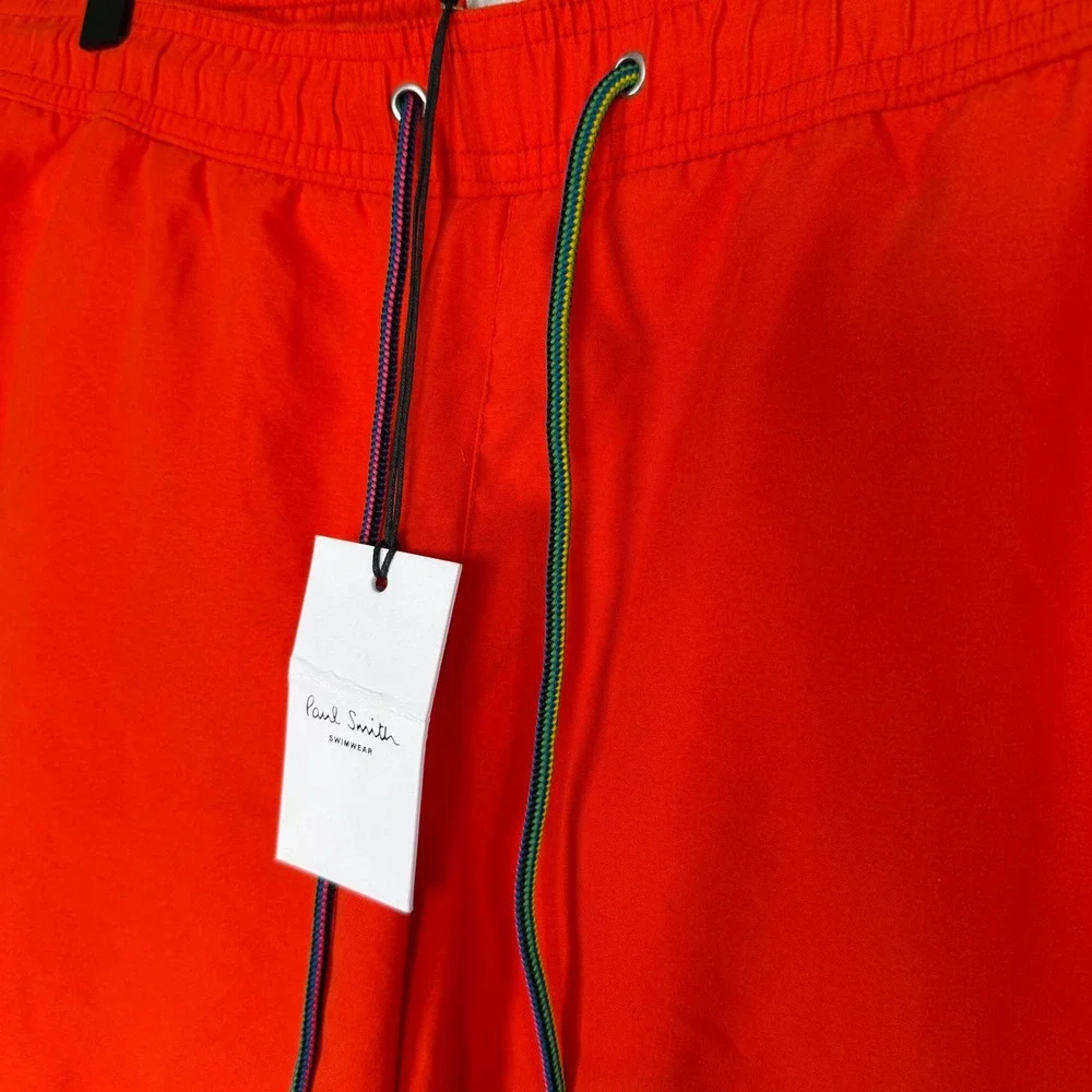 Paul Smith XL Swimwear Red Zebra Logo Swim Trunks Shorts Mens‎ NWT